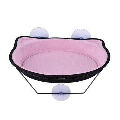 

Window-Mounted Cat Bed Perch Hammock Strong Suction Cup Metal Cable Hold Up to 15KG 33Lbs for Cat Resting Sunbath Watching Spot