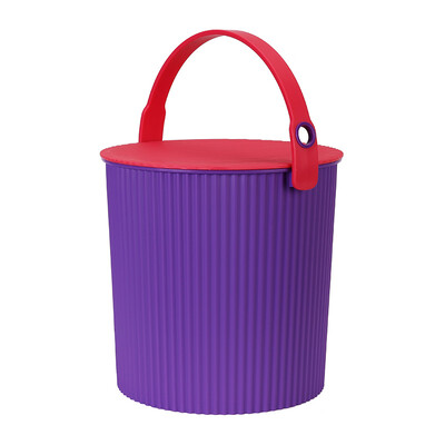 

Leifomoi Japan imported Omnioutil colorful bucket multi-function storage bucket storage stool storage bench outdoor stool purple 8L