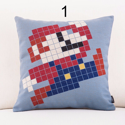 

Cntomlv Decorative Throw Pillows Colorful Cartoon Game Child Cotton Linen Cushion Cover Cartoon Mario Home Decor 4545cm 3050cm