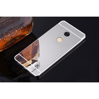 

For redmi Note 5 Shining Mirror effect Hybrid case For Xiaomi Redmi 5 Plus Aluminum Alloy Meta frame Hard PC back cover Bumper