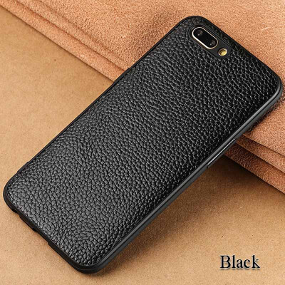 

Genuine Leather Phone Case For OPPO R9 Plus Case Litchi Texture Back Cover For R11 R11S Plus Case