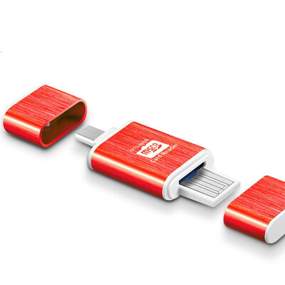 

Kuman 20 OTG Card Reader USB MicroUSB Interface with Micro SD TF Card Slot Y207 Flash Memory Card Reader for Mobile Phone PC