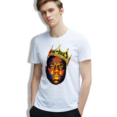 

Tshirt Man Retro Music Hip Hop Rap Notorious Big Men T Shirt Printing 100 Cotton Fashion O-neck T-shirt