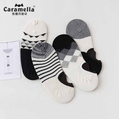 

Caramella summer thin section mens invisible socks casual sports short socks breathable shallow mouth cotton socks 53464 dark gray code