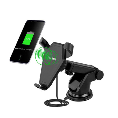 

LUNDA Car Mount Qi Wireless Charger For iPhone X 8 Plus Quick Charge Fast Wireless Charging Pad Car Holder Stand For Samsung S8