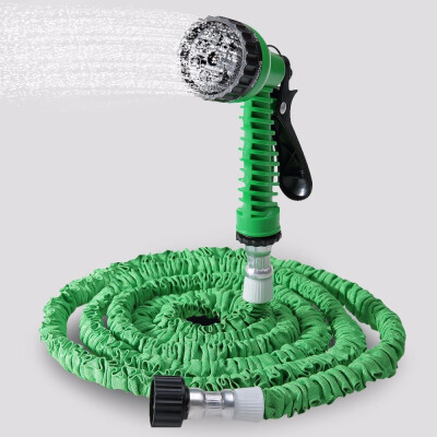 

25FT Expandable Garden Hose Pipe with 7 in 1 Spray Gun outdoor Latex tube Strong Water pressure wear resistant water gun