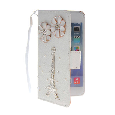 

MOONCASE Luxury Crystal Rhinestone Leather Side Flip Stand Shell Back Case Cover for Apple iPhone 6 ( 4.7 inch