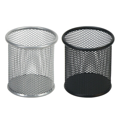 

COMIX) metal mesh round pen holder / stationery pen holder color random office stationery B2259