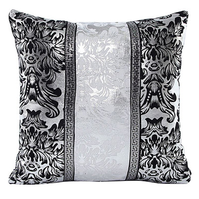 

Cntomlv Vintage Black Silver Floral Cushion Cover Throw Patchwork Pillow Case Car Sofa Decor Pillowcase Home Decorative Pillow
