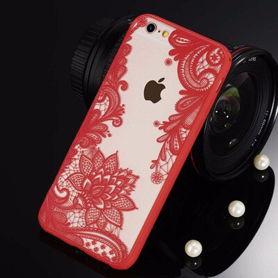 

Sexy Floral Phone Case For Apple iPhone 7 6 6s 5 5s SE Plus Lace Flower Hard PCTPU Cases Back Cover For iPhone X 8 Plus