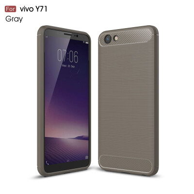 

Goowiiz Phone Case For Vivo Y71Y85V9 Fashion Slim Carbon Fiber TPU Soft Silicone Prevent falling