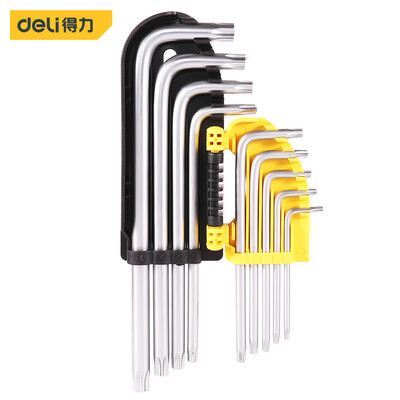 

Deli deli long type hole hole type hex wrench set chrome vanadium steel  type hex wrench screwdriver 9 piece set DL2177