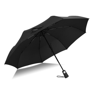 

Ying Yu automatic umbrella folding open large double 30 male&female students rain&rain dual-use oversized reinforced wind C1771 black