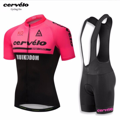 

UCI 2018 pro team Cervelo men women summer short sleeve cycling jersey bicycle clothing quick dry road MTB bike jersey bib shorts