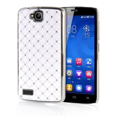 

MOONCASE Hard Chrome Plated Star Bling Back ЧЕХОЛ ДЛЯ Huawei Honor 3C White