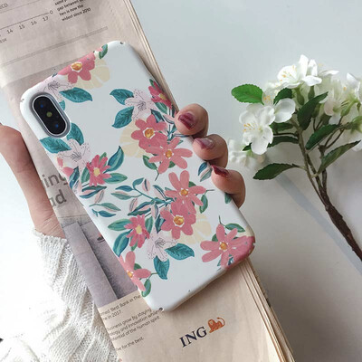 

Fashion small floral series mobile phone shell iPhone78 plus simple Apple X all-inclusive mobile phone hard shell protective cove