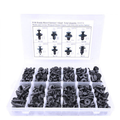 

CNIKESIN HZ11 295PCS Универсальный 6mm-10mm Смешанный автоматический пластиковый крепеж Автомобильный бампер Fender Screw Заклепки Зажимы для фиксатора