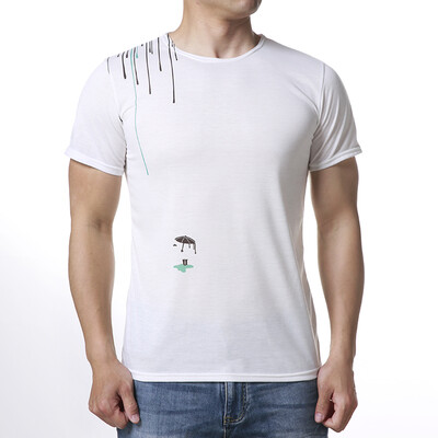 

Mens Printing Personality Short Sleeve T-shirt