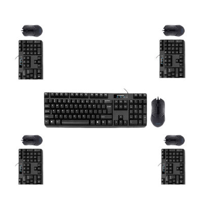 

HYUNDAI HY-MA71KA7MA75NK3000K275 wired mouse&keyboard set desktop dedicated keyboard PS2 round mouth mouse USB square mouth black five suit