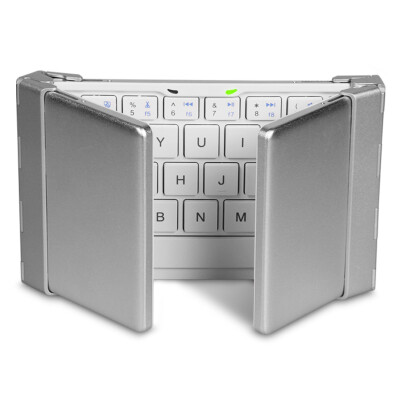 

BOW HB066 ultra-thin thinkpad flat-panel notebook mobile phone wireless mini folding Bluetooth keyboard universal standard white