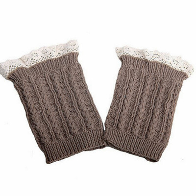 

LadyS 8 Colors Crochet Knitted Lace Trim Boot Cuffs Toppers Leg Warmers Socks