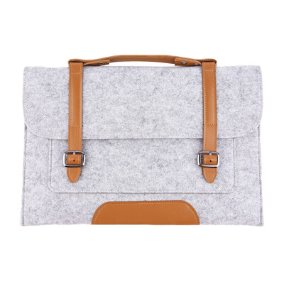 

Universal Woolen Felt Protective Carry Bag Cover Case for 13 inch Laptop Light Gray