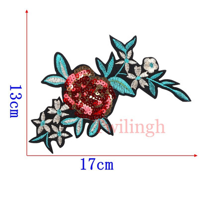 

1 Pcs Flower Patches Sequined Sticker Sew Iron On Patch Love Rose Flowers Applique Garment DIY Clothes Repair Badges For Wedding