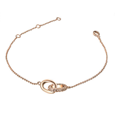 

Yoursfs Criss Cross Wave Infinity Bracelet 18K Rose GP Women Bangle Bracelet