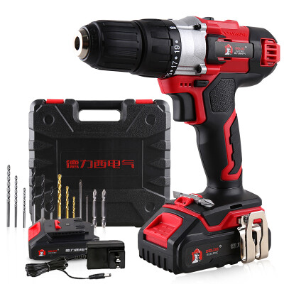 

DELIXI ELECTRIC electric drill home charging multi-function hand drill tool set electric screwdriver 20V two-speed lithium drill electric one charge