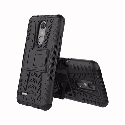 

Goowiiz Phone Case For LG K10 2018X4G7G7 ThinQ Tire Texture Rugged Protection PCTPU Full Protection
