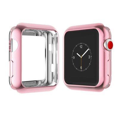 

42mm Applicable to Apple Apple watch 42 mm transparent plating color tpu watch case Slim anti-fall