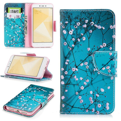 

BEFOSPEY Painting PU LeatherSoft TPU Card Slot Stand Wallet Case For Xiaomi Redmi 4X50"2017