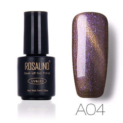

ROSALIND Gel 1S Black Bottle 7ML Cat EyesChameleon Magnet A01-12 Gel Nail Polish Nail Art UV LED Soak-Off Bling Gel Lacquer