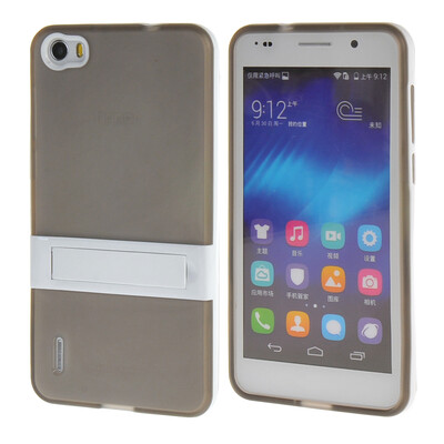 

MOONCASE Huawei 6 Дело Желе цвета силиконовый гель ТПУ Тонкий с подставкой обложка чехол для Huawei Honor 6 Серый