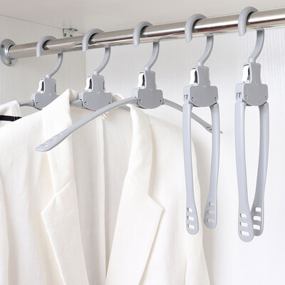 

YouJiaLiangPin Folding Hanger Green Hanger Folding Plastic Drying Rack Portable Home Variety Magic Hanger 5 Pack Mocha Gray