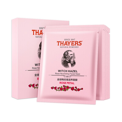 

Zins THAYERS Witch Hazel Rose Moisturizing Mask 7pcs fast absorption deep nourishment hydration available for men&women