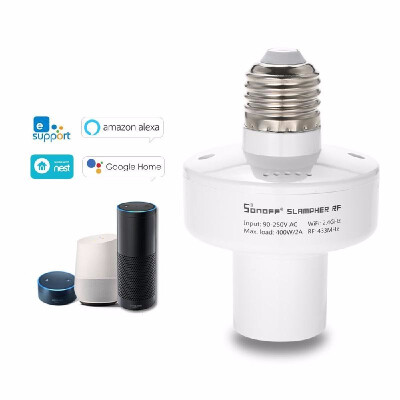 

eWeLink Slampher ITEAD WiFi Smart Light Bulb Holder 433MHz RF E27 Wireless Lamp Holder Work with Amazon Alexa for Google HomeNest