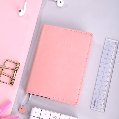 

Deli deli leather creative hand-painted hand book simple illustration this schedule plan book pink SZ605