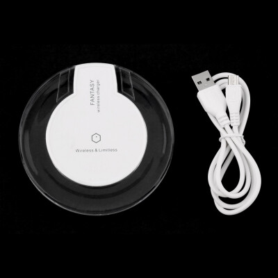 

Mini Fantasy Transparent Disk Qi Wireless Charging Pad Plate For Samsung S6