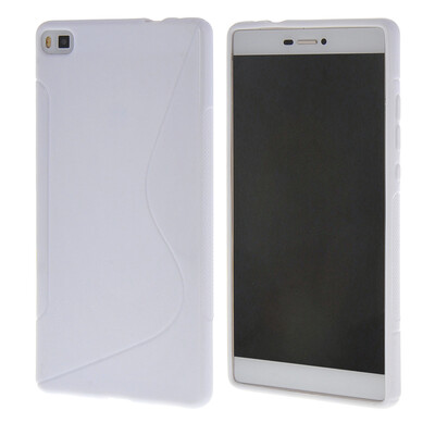 

MOONCASE Huawei P8 Дело S - линия Гибкая Прочный силиконовый гель ТПУ Тонкий чехол для Huawei Ascend P8 Белый