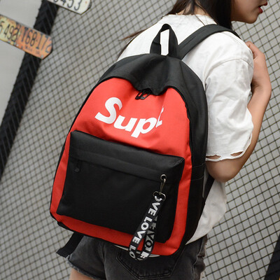 

2018 New Oxford Bagpack Female Korean Version of High School Students Men Bag Letters Campus Backpack Travel Rucksack