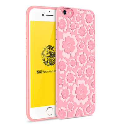

Goowiiz Fashion Phone Case For Iphone 66S6 Plus6S Plus 3D Relief Flower Ultrathin Soft TPU Full Protection