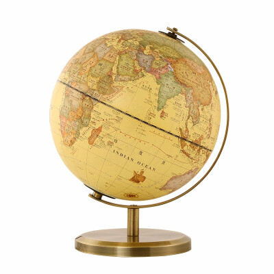 

American HD 20cm Chinese&English antique globe ornaments student teaching globe office study retro decorative ornaments