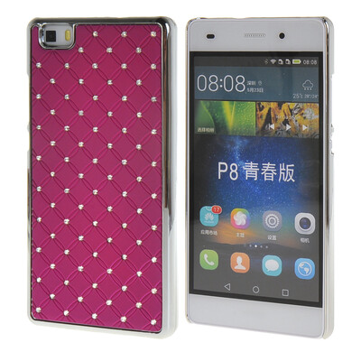 

MOONCASE Hard Luxury Chrome Rhinestone Bling Star Back Case Cover for Huawei Ascend P8 Lite Purple