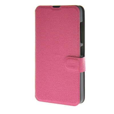 

MOONCASE Ultra thin matte surface Leather Wallet Flip Holster Pouch Stand Back чехол для Microsoft Lumia 430 Hot pink