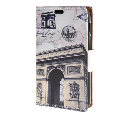 

MOONCASE Case for Alcatel One Touch Pixi 3 (4.0") OT-4013D Leather Flip Wallet Style and Kickstand Case Cover Design / a10