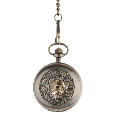 

ORKINA Retro Style Stainless Steel Analog Manual Mechanical Pocket Watch - Bronze