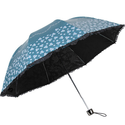 

Supermarket] Jingdong Yang Parkson vinyl lace parasol umbrella folding umbrella Ms. fresh BSY-2387Q daring dripping dark green