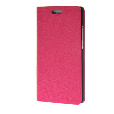 

MOONCASE Leather Side Flip Wallet Card Holder Stand Shell Pouch ЧЕХОЛ ДЛЯ Huawei Ascend P8 Lite Hot pink