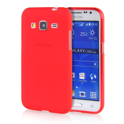 

MOONCASE Transparent Soft Flexible Silicone Gel TPU Skin Shell Back ЧЕХОЛ ДЛЯ Samsung Galaxy Core Prime G360 Red